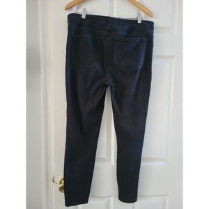 Spanx Pull on Black Jean skinny legging pants faux 5 pocket plus size 1X